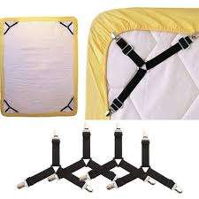 Triangle Bed Sheet Clips Black 4pcs