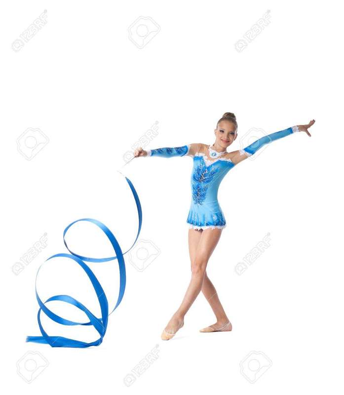 Blue , Gymnastic fitness Ribbon