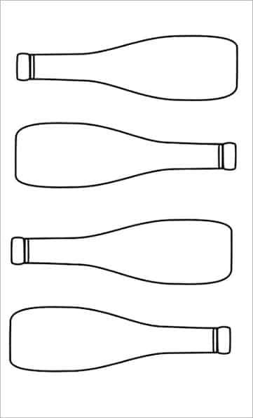 B122 Hard Plastic Chocolate Mould Champagne Bottle