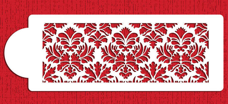 K028 Cake Decorating Stencil Damask