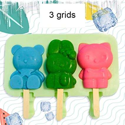 Siliko Ice Cream cakesicle  popcicle mould Bear, bunny, kitty