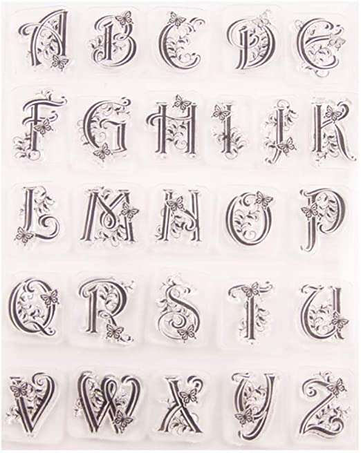 Cake Decorating Stamp Set with Butterfly, with pad