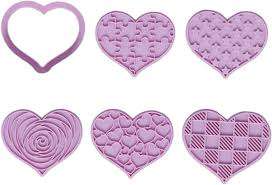 CK-11 Hearts Plastic Cookie Cutter 5x5.5cm
