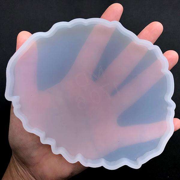 Coaster soft silicone mould for resin jewelry, 12.8x11cm