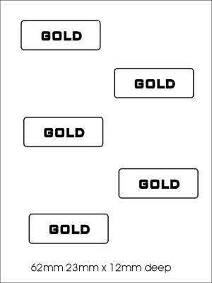 D94 Hard Plastic Chocolate Mould Gold Bar / Chocolate Slab