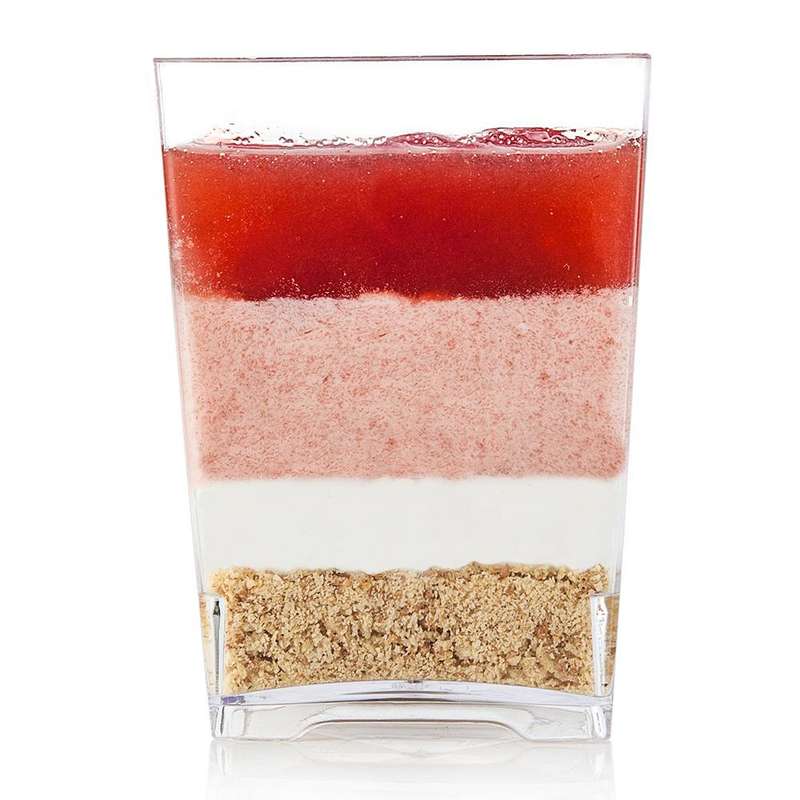 Plastic Dessert Pudding cup, 4.5x4.5x6.5cm, 24pc, PLC038