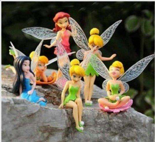 Tinkerbell Fairies figurine set B , perfect to use as cake toppers, 9cm, no packaging