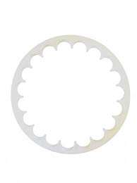 Frilly Plaque plastic fondant cutter