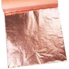 Non toxic  rose gold Leaf sheet single sheet 15x15cm