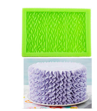 Ruffles silicone onlay mat, 15x9.5cm, E