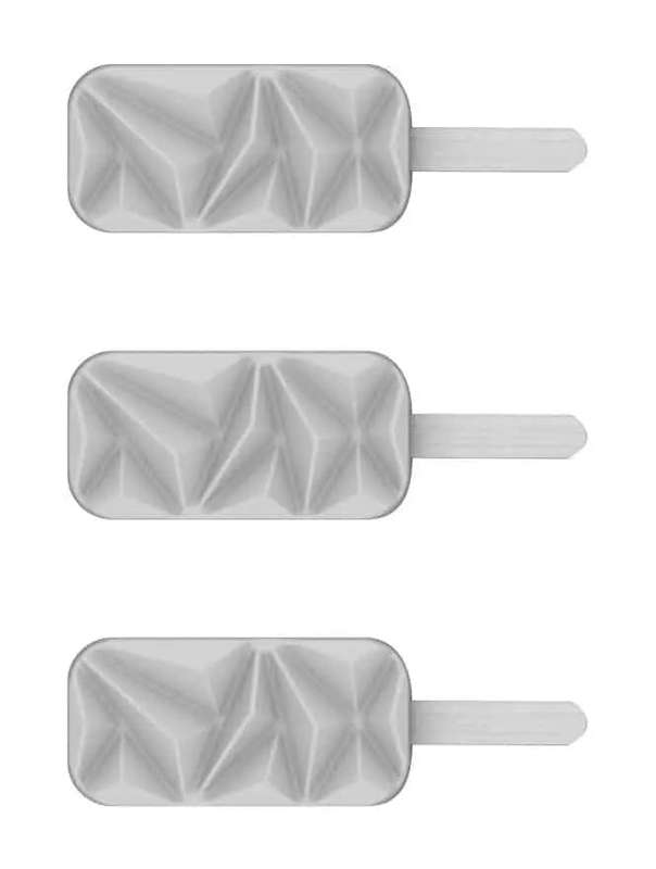 FF55 Hard Plastic Chocolate Mould Geometric Lollipop 12.5x4