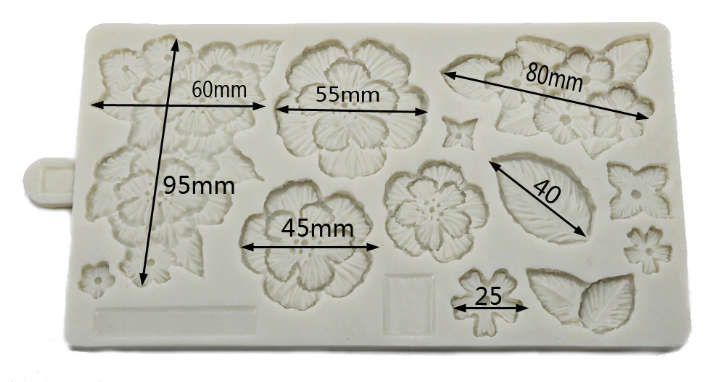 Brush Embroidery Flower silicone mould