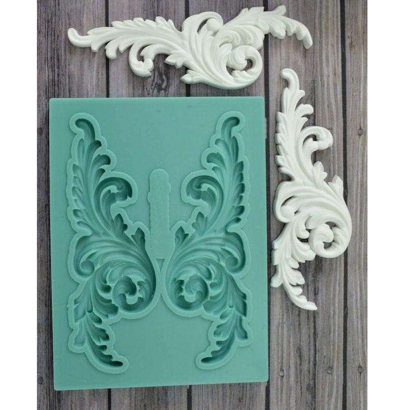 Vintage Flower border frame silicone mould