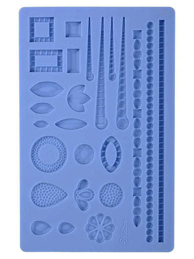 Gem brooch border silicone mould