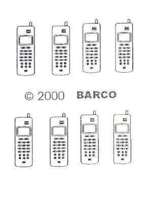 GG92  Hard Plastic Chocolate Mould Old Cellphone 7.4x2.3x0.6cm