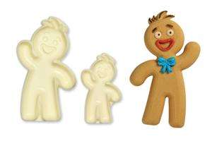 Shape Pop It Mould Plastic Gingerbread Man Set