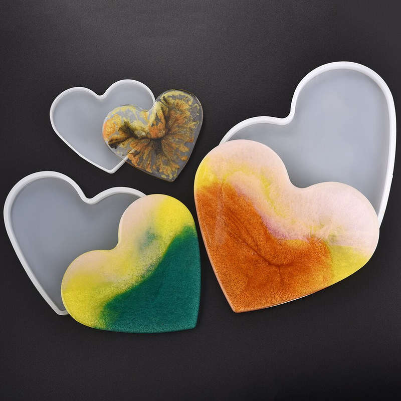 Heart Coaster Soft Silicone Mould