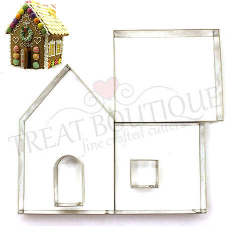 Treat Boutique 3D Christmas House Metal Cookie Cutter Set
