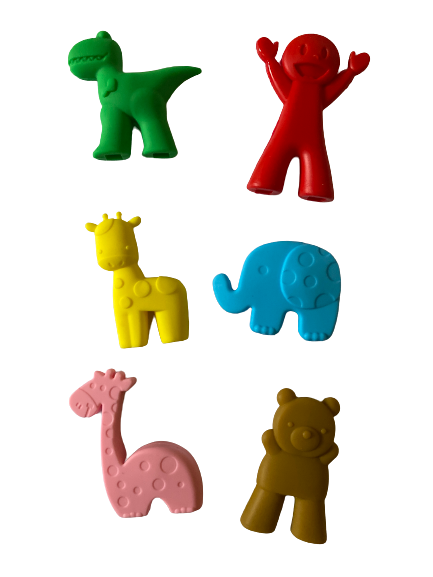 Silicone Chopstick Holder Animal 6pc