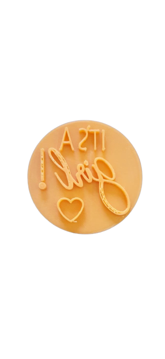 Cupcake Stamp 6cm It's a Girl