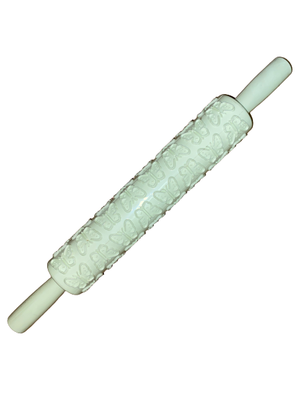 Butterfly embossed Fondant rolling pin, 25cm without handles