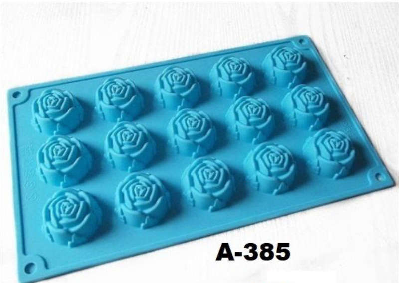A-385 S Chocolate Roses Chocolate Truffle Soap Silicone Mould, 4cm, 1.5cm deep