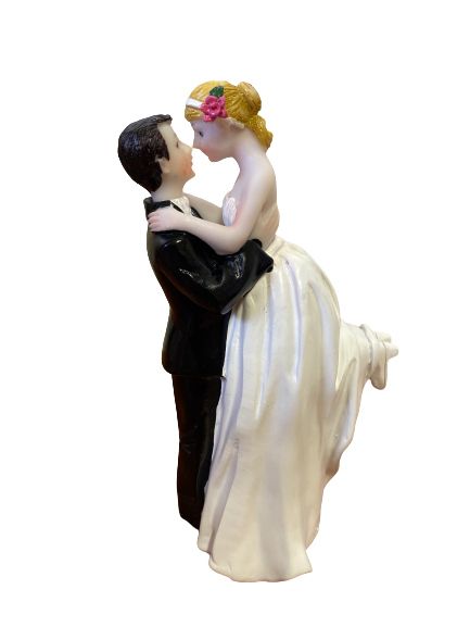 Wedding bride and groom cake topper 14cm