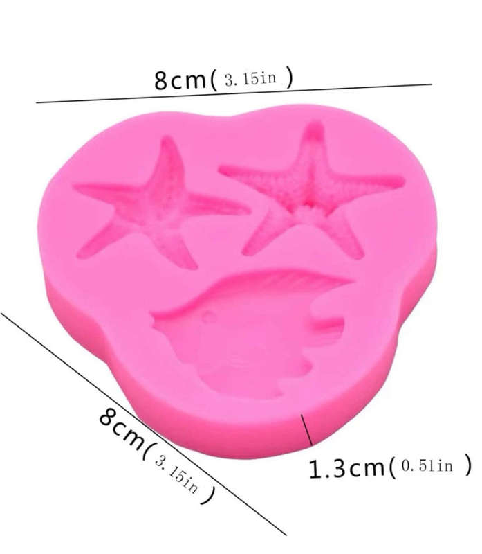 Starfish and fish silicone mould