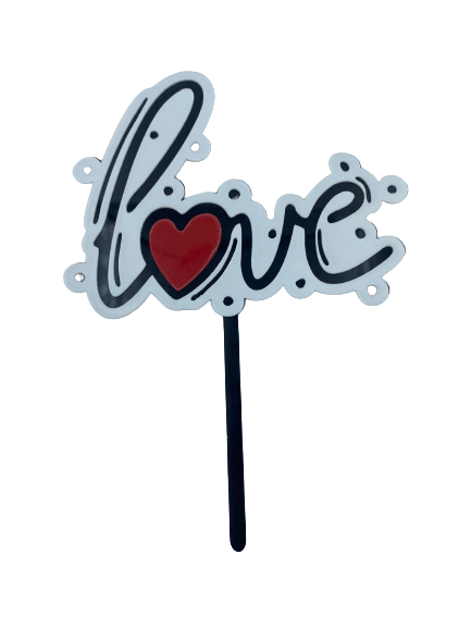 Nr378 Acrylic Cake Topper Love