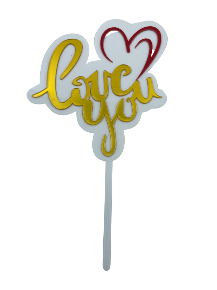 Nr101 Acrylic Cake Topper Love