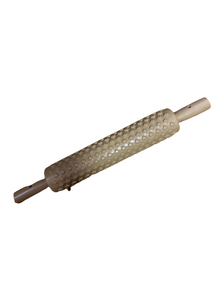Diamond embossed Fondant rolling pin, 25cm without handles