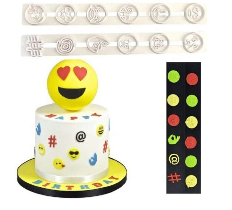 Emoji expression icon plastic tappits cutters