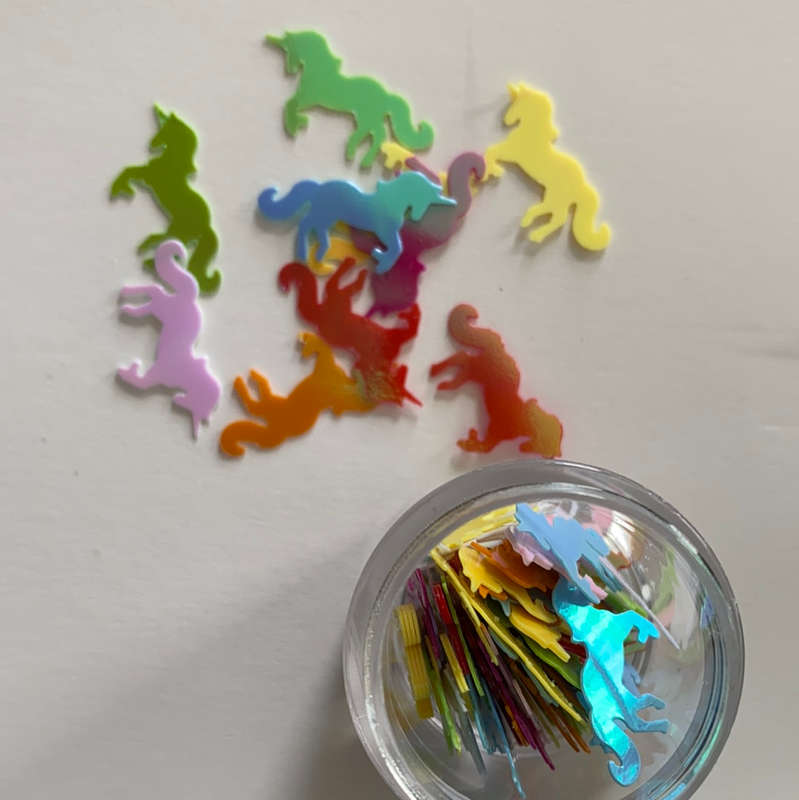 Unicorn Confetti In A Container