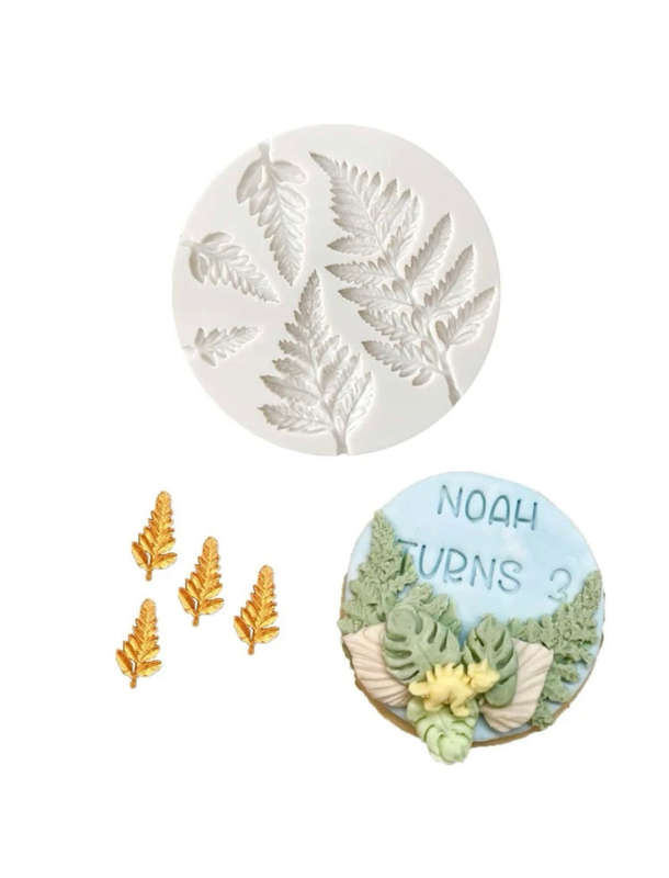 Fern leaves silicone mould, biggest leaf 8x4cm