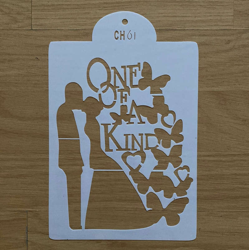 CH61 Cake decorating stencil wedding