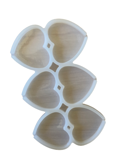 Silicone mould Resin lollipop Hearts 5x4.8cm