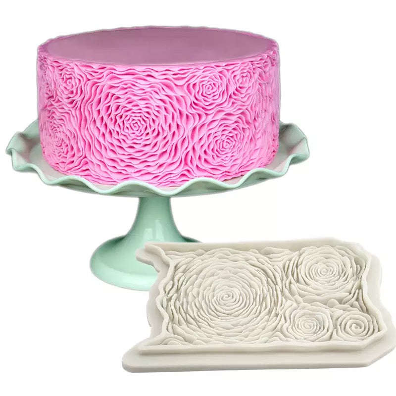 Ruffle rose silicone onlay mat, A