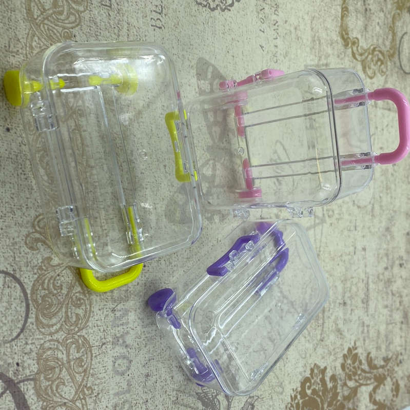 Plastic Suitcase Sweet Container Pink