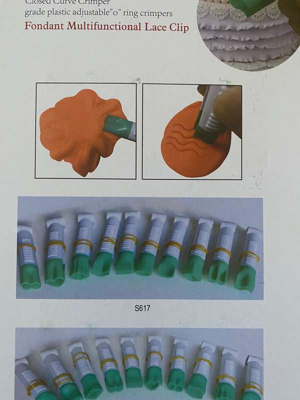 Fondant Plastic Curve Crimper Set