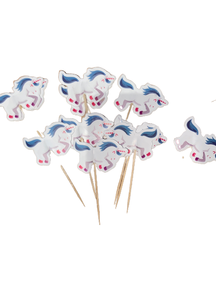 Unicorn Cupcake Toppers Toothpicks