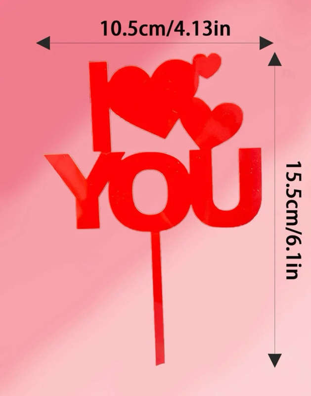 Nr108 Acrylic Cake Topper Happy Birthday Love you