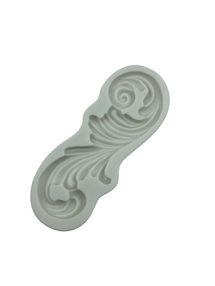 Silicone fondant mould curls border