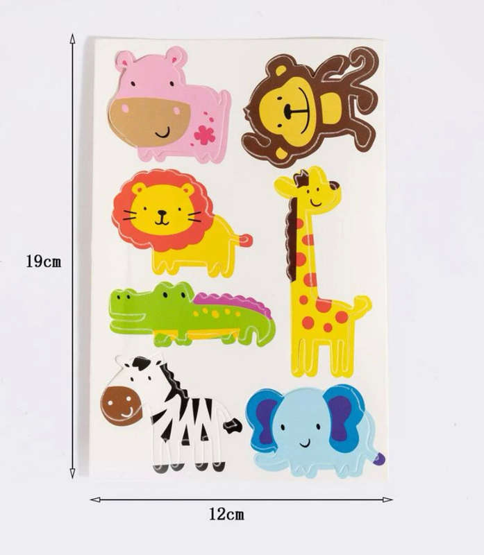 Wild animals cardboard cake topper