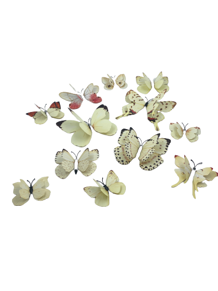 Beige Plastic Butterfly Cake Topper