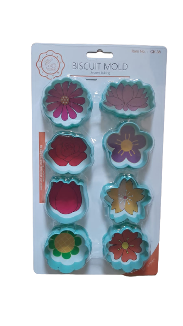 CK-38 Plastic Cookie Cutter Flowers
