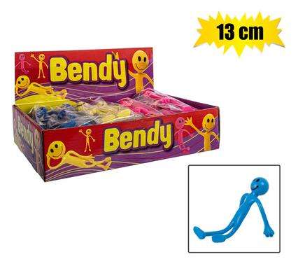 Smiley Bendy Blue 13cm