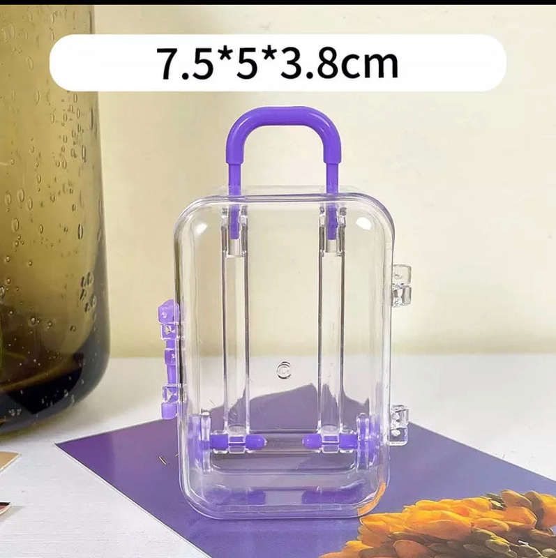 Plastic Suitcase Sweet Container Purple