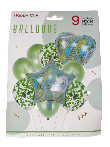 Foil Balloon  Marble Green