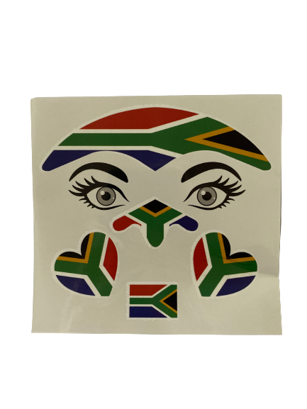SA Flag Temporary Tattoo Heart