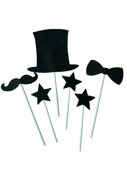 Little man Photo props on sticks, cut outs